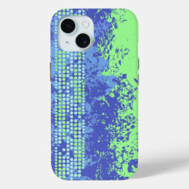Blauw groen abstract surf strand iPhone 15 case