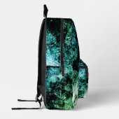 Blauw/groen Abstract trommelwater Bedrukte Rugzak (Links)