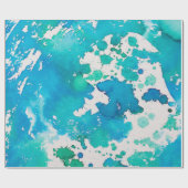 blauw groen abstract verpakkingspapier cadeaupapier (Vlak)