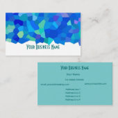 Blauw, Groen Abstract Visitekaartje (Voorkant / Achterkant)