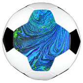 Blauw groen Abstract Voetbal (Gedraaid)