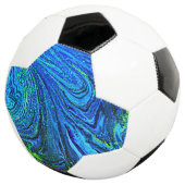 Blauw groen Abstract Voetbal (Drie kwart)