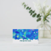 Blauw, groen abstracte visitekaartje (Staand voorkant)