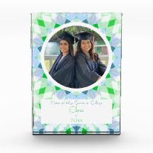  Blauw Groen Afstuderen Foto Keepsake Gift