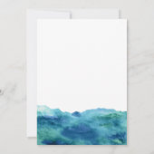 Blauw Groen Aqua Aquarel Modern Opslagdatum 1 Save The Date (Achterkant)