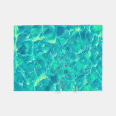 Blauw Groen Aqua Patroon  Fleece Deken (Voorkant (Horizontaal))