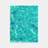 Blauw Groen Aqua Patroon  Fleece Deken (Voorkant)