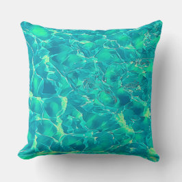 Blauw Groen Aqua Patroon Kussen