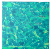 Blauw Groen Aqua Patroon  Tegeltje (Voorkant)