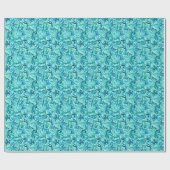 Blauw & Groen Aquarel Bladeren Cadeaupapier (Vlak)