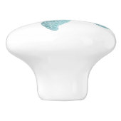 Blauw, groen balkvangerontwerp keramische knop (Zijkant)