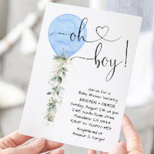 Blauw groen ballon Baby shower