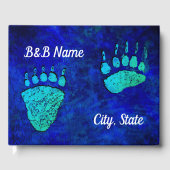 Blauw Groen Beer Paws - Gastenboek (Voorkant)