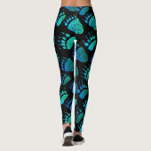 Blauw groen Beer volgt op uw kleur - Leggings (Achterkant)