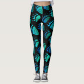 Blauw groen Beer volgt op uw kleur - Leggings (Voorkant)