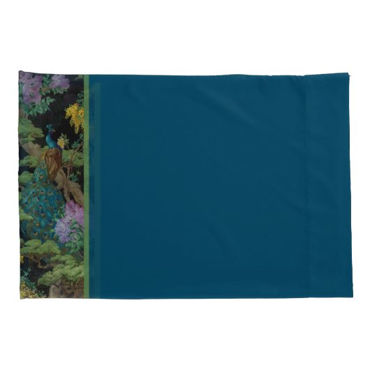 Blauw groen behang bijgesneden patroon kussensloop (Achterkant-Rechts)