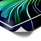 Blauw groen blad abstract perfect poster (Hoek)