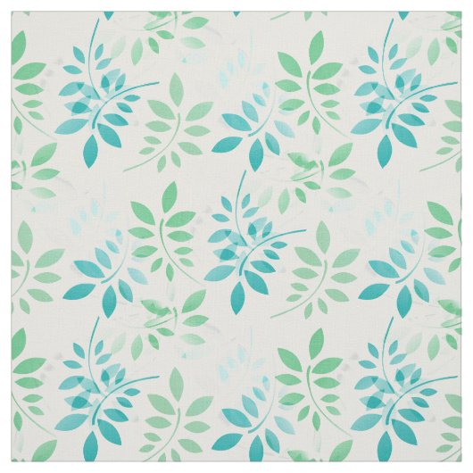 Blauw groen blad stof (Swatch)