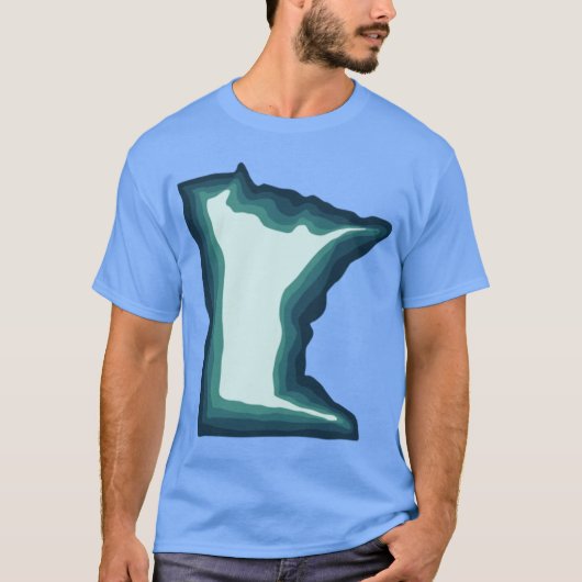 Blauw Groen Blauwgroen Minnesota T-shirt (Voorkant)