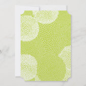 Blauw & Groen Bloemen Chrysanthemum Bruiloft Kaart (Achterkant)