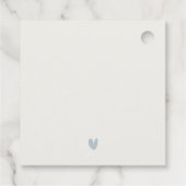 Blauw Groen Bossen Berglandschap Schets Bruiloft Bedankjes Labels (Achterkant)