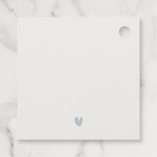 Blauw Groen Bossen Berglandschap Schets Bruiloft Bedankjes Labels (Achterkant)