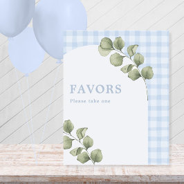 Blauw groen Boy Baby shower Party Favorieten Reclamebord Met Voetstuk