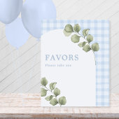 Blauw groen Boy Baby shower Party Favorieten Reclamebord Met Voetstuk