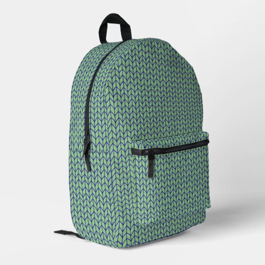 BLAUW GROEN BREI Rugzak (Achterkant Hoek Links)