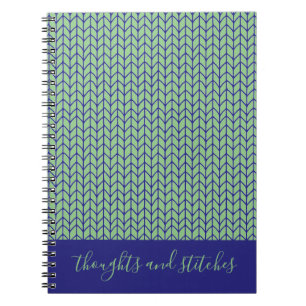 BLAUW GROEN BREISEL 6.5x8.75 Spiraalschrift + Teks Notitieboek