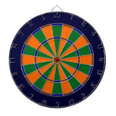 Blauw, Groen, Bruin en Oranje Metaalkooi Dartboard Dartbord (Voorkant)