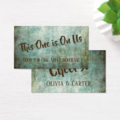 Blauw, Groen & Bruin Rustiek  Drink Tickets Visitekaartjes (Bureau)