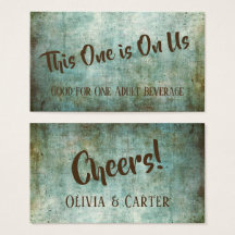 Blauw, Groen & Bruin Rustiek  Drink Tickets