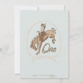  Blauw Groen Buckaroo Western 1e Verjaardag Kaart (Achterkant)