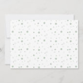 Blauw groen Bunny Floral Baby shower Kaart (Achterkant)