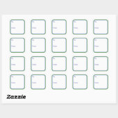 Blauw & Groen Cadeaubladsticker Vierkante Sticker (Vel)
