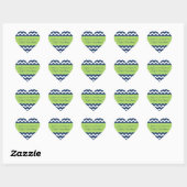 Blauw Groen Chevron Baby shower Favor Stickers (Vel)