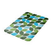 Blauw, groen, cool, trendy, moderne abstracte natu badmat (Gekanteld)