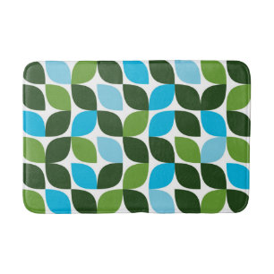 Blauw, groen, cool, trendy, moderne abstracte natu badmat