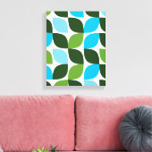 Blauw, groen, cool, trendy, moderne abstracte natu canvas afdruk (Insitu (Woonkamer))