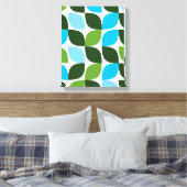 Blauw, groen, cool, trendy, moderne abstracte natu canvas afdruk (Insitu (Slaapkamer))