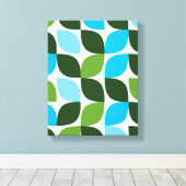 Blauw, groen, cool, trendy, moderne abstracte natu canvas afdruk (Insitu (Houten vloer))