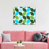 Blauw, groen, cool, trendy, moderne abstracte natu canvas afdruk (Insitu (Woonkamer))