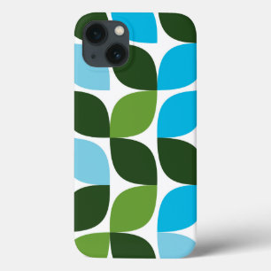 Blauw, groen, cool, trendy, moderne abstracte natu Case-Mate iPhone case