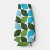 Blauw, groen, cool, trendy, moderne abstracte natu flesjeskoeler (Voorkant)