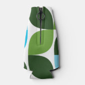 Blauw, groen, cool, trendy, moderne abstracte natu flesjeskoeler (Achterkant)