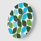 Blauw, groen, cool, trendy, moderne abstracte natu grote klok (Hoek)