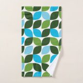 Blauw, groen, cool, trendy, moderne abstracte natu handdoek (Handdoek)