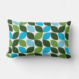 Blauw, groen, cool, trendy, moderne abstracte natu kussen
