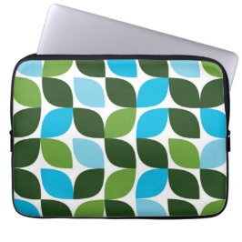 Blauw, groen, cool, trendy, moderne abstracte natu laptop sleeve